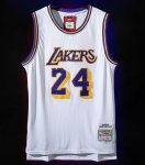 NBA 24 Kobe Bryant 2008-09 Lakers Maillot Retro blanc